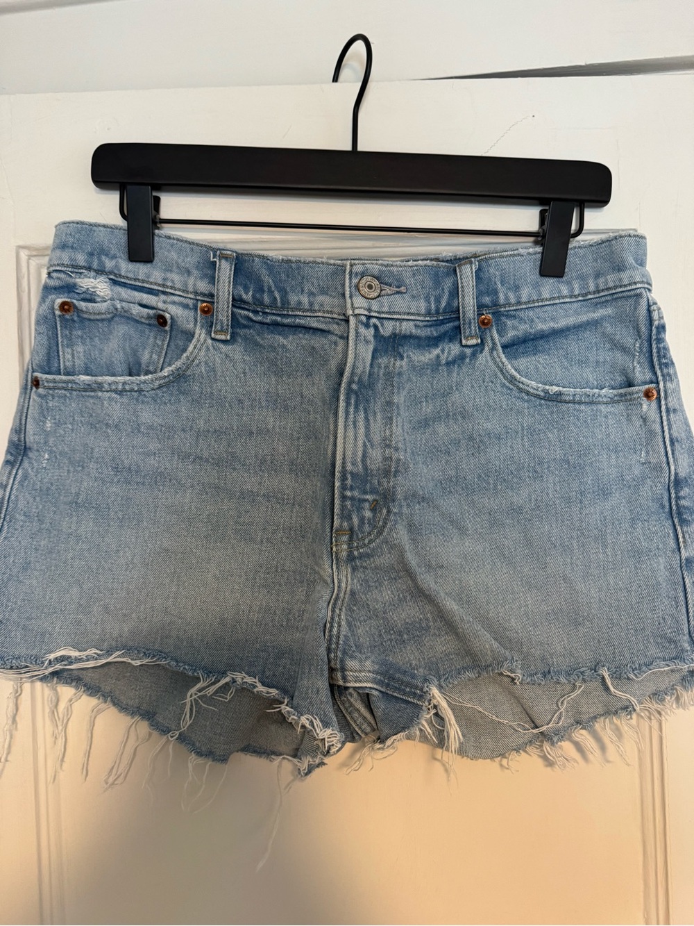Abercrombie and Fitch Light Blue The Mom Shorts Mid-rise Size 8